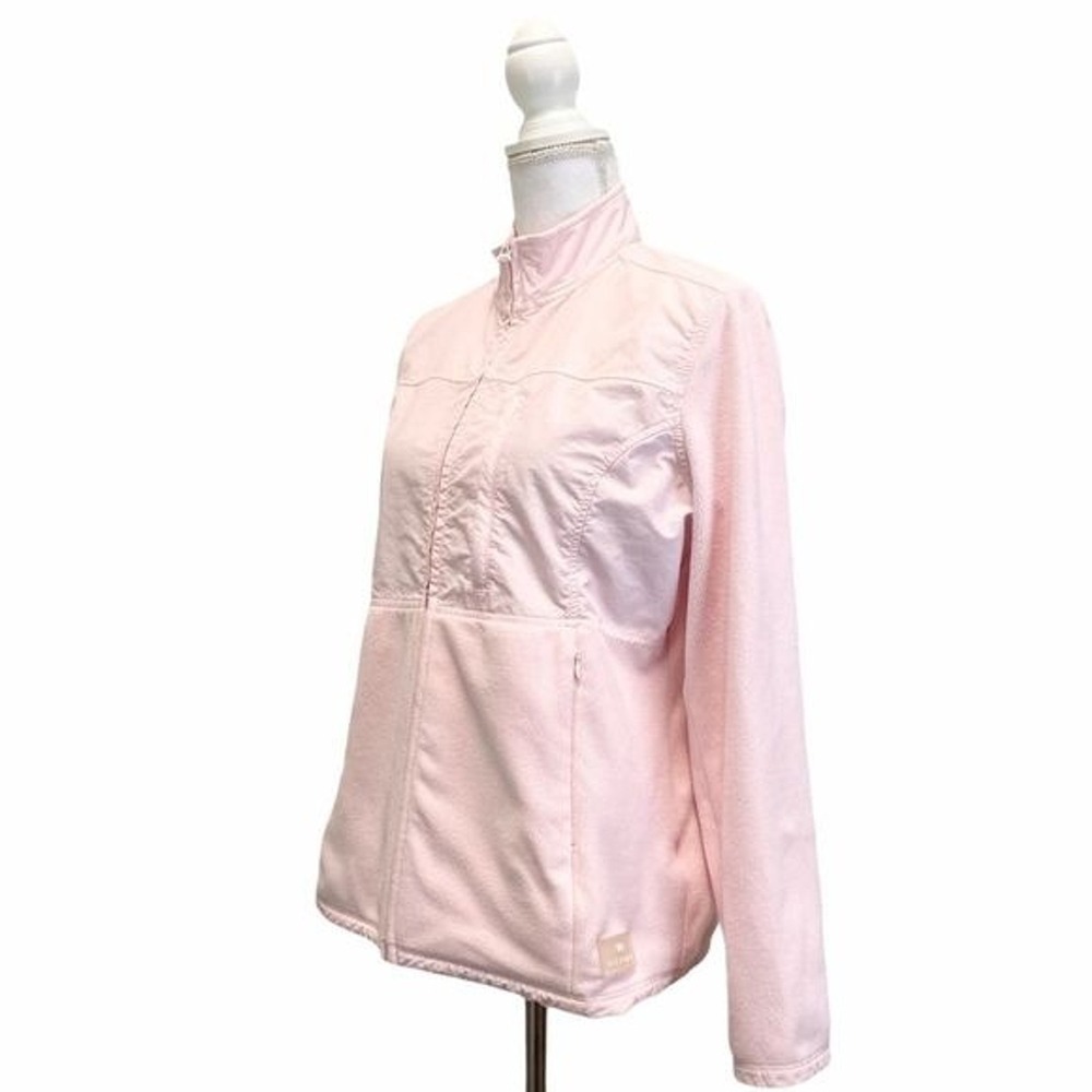 Tommy Hilfiger Baby Pink Zip Up Fleece Jacket Zip Pocket L/G Large - Picture 4 of 6